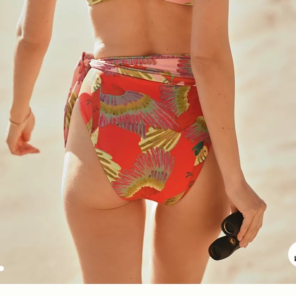 Farm Rio High-Waisted Tie Bikini Bottoms - Picture 2 of 3